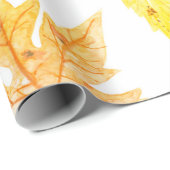 秋色の水彩カラフル ラッピングペーパー (ロールコーナー)