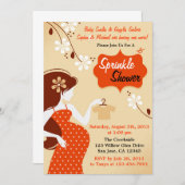 秋色はシャワーの招待状を振りかけます 招待状 (正面/裏面)