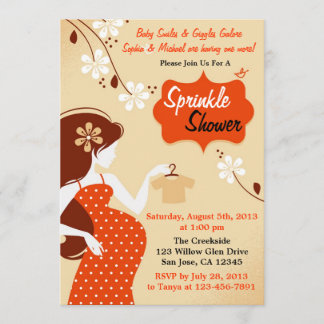 秋色はシャワーの招待状を振りかけます 招待状