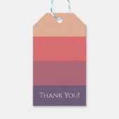 秋色ストライプの色 –  ギフトタグ (正面)