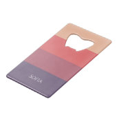 秋色ストライプの色 –  クレジットカード栓抜き (正面アングル)