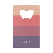 秋色ストライプの色 –  クレジットカード栓抜き (裏面)