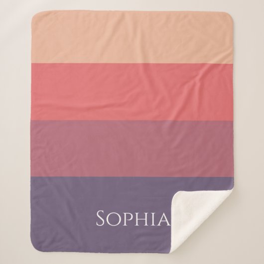 秋色ストライプの色 –  シェルパブランケット (正面)