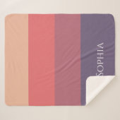 秋色ストライプの色 –  シェルパブランケット (正面(横))