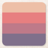 秋色ストライプの色 –  スクエアペーパーコースター