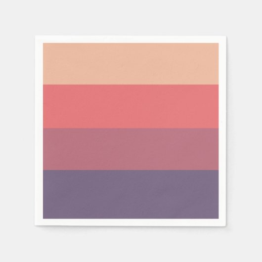 秋色ストライプの色 –  スタンダードカクテルナプキン (正面)