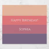 秋色ストライプの色 –  スパークリングワインラベル (シングルラベル)