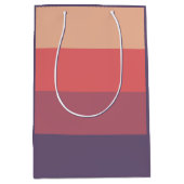 秋色ストライプの色 –  ミディアムペーパーバッグ (正面)