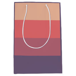 秋色ストライプの色 –  ミディアムペーパーバッグ