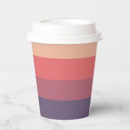 秋色ストライプの色 –  紙コップ