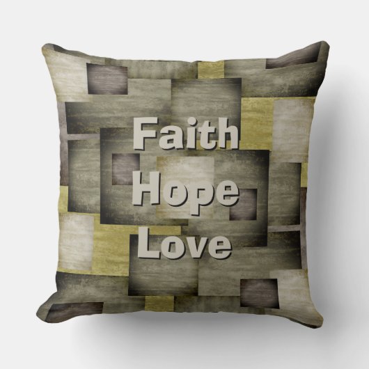 秋色ブロック クッション (正面)