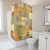 秋色ブロック シャワーカーテン (インサイチュ)