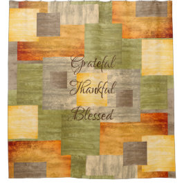 秋色ブロック シャワーカーテン