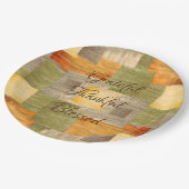 秋色ブロック ペーパープレート (アングル)