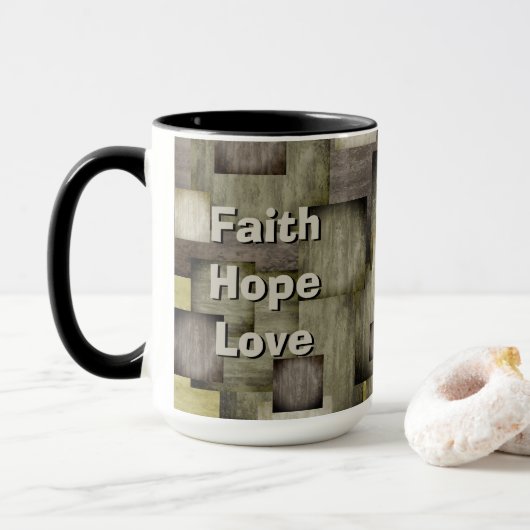 秋色ブロック マグカップ (ドーナツ付き)