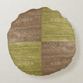 秋色ブロック ラウンドクッション (裏面)