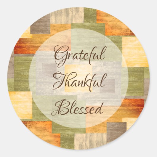 秋色ブロック ラウンドシール (正面)