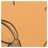 秋色ヴィンテージ花模様 ファブリック (クローズアップ)