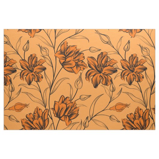 秋色ヴィンテージ花模様 ファブリック (ヤード)