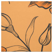 秋色ヴィンテージ花模様 ファブリック (見本)