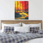 秋色林絵画林 キャンバスプリント (インサイチュ (寝室))