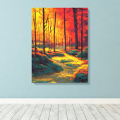 秋色林絵画林 キャンバスプリント (インサイチュ (ウッドフロア))