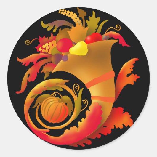 秋色盲 ラウンドシール (正面)