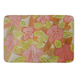 秋色花浴用マット バスマット