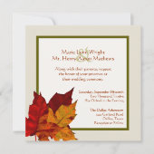 秋色葉結婚式招待状 招待状 (正面)