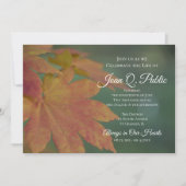 秋色離れのお祝い 招待状 (正面)