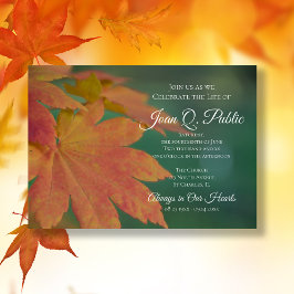 秋色離れのお祝い 招待状