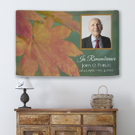 秋色離れのお祝い 横断幕