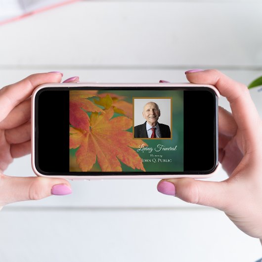 秋色離れ付き葬式パーティー 招待状