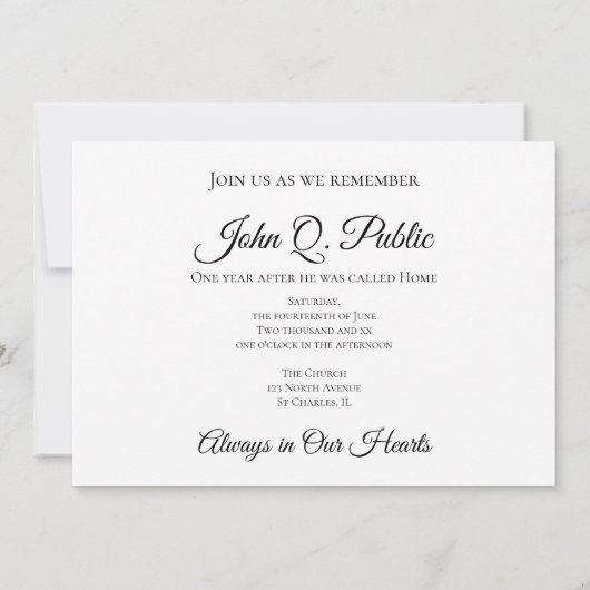 秋色離れ付死記念碑 招待状 (裏面)