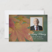 秋色離れ付葬記念悔やみや弔慰 サンキューカード (正面)