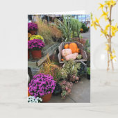 秋色 カード (黄色い花)