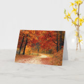 秋色 カード (黄色い花)