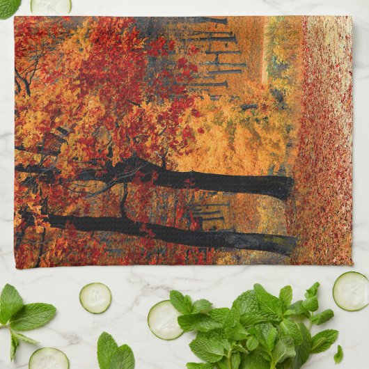 秋色 キッチンタオル (折り畳み)