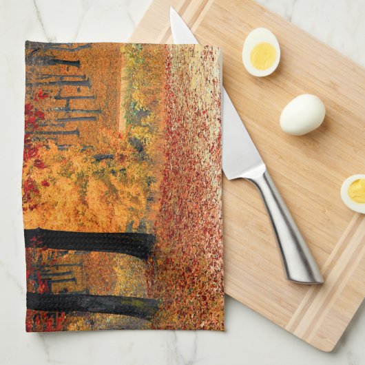 秋色 キッチンタオル (四つ折り)