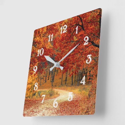 秋色 スクエア壁時計 (傾斜)