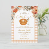 秋花かわいこちゃんパイギンガム秋ベビーシャワー 招待状 (スタンド正面)