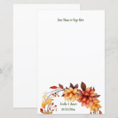 秋花パーソナライズされた文具 (正面/裏面)