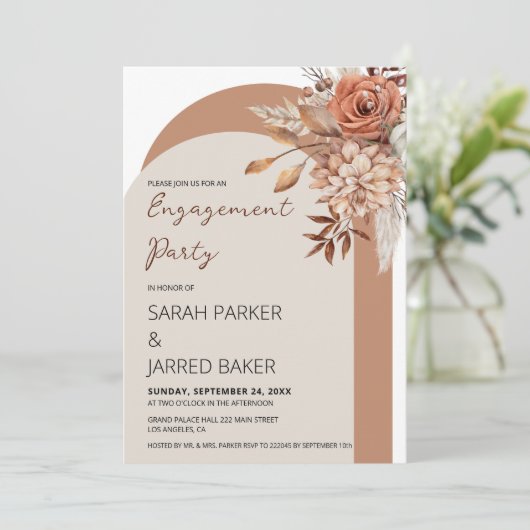 秋花婚約 招待状 (スタンド正面)