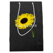 秋花嫁ひまわり結婚式抱き枕 ミディアムペーパーバッグ (正面)