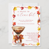 秋花嫁インアティニビットマルティーニブライダルシャワー 招待状 (正面)