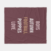 秋花嫁フッ素朴トボールデコーパーティーフリース フリースブランケット (正面(横))