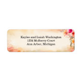 秋花差出人住所ラベル ラベル (正面)