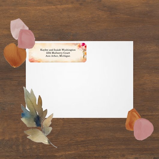 秋花差出人住所ラベル ラベル