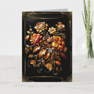 秋花悔やみや弔慰 カード