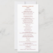 秋花模様カトリック結婚式 プログラムミサ (裏面)